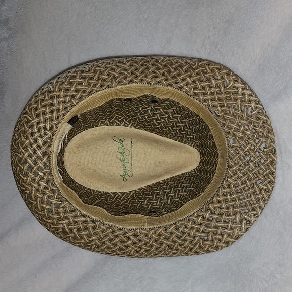 AUGUSTO DI ZOLA- Straw Hat/Fedora,Tan-EUC! - Picture 6 of 15